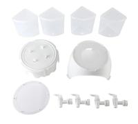 Dispenser per bevande Girevole Grande capacità Rotazione a 360 gradi Staccabile 4 griglie Bollitore freddo Dispenser per bevande per frigorifero Plastica 22 x 14,5 x 26,5 cm