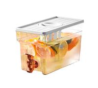 Dispenser per bevande in plastica da 3 l, con rubinetto, per succo di ghiaccio e acqua, secchiello refrigerato per feste, eventi e uso domestico, contenitore bianco per bevande fredde con coperchio