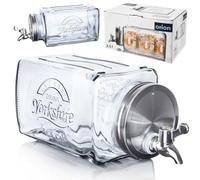 Dispenser per bevande in vetro con rubinetto, Tanica con rubinetto, 3,5 l