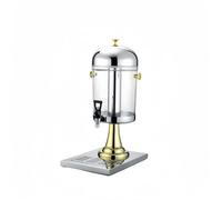 Dispenser per bevande in vetro con supporto, rubinetto in acciaio inossidabile, dispenser per bevande per feste, dispenser per bevande a prova di perdite per bar di nozze, server per bevande a bocca