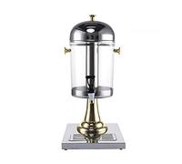 Dispenser per bevande in vetro trasparente con supporto, coperchio ermetico e rubinetto, per acqua fredda, succhi di frutta, limonata, cocktail per la casa, feste ed eventi gold Single Head
