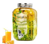 Dispenser per bevande per feste, caraffa trasparente a tenuta stagna con beccuccio, contenitori per bevande con coperchio, per limonata, champagne, barbecue, picnic, patio, compleanni, Natale