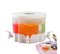 Dispenser per bevande per frigorifero, dispenser girevole con 4 griglie, bollitore, dispenser per bevande con rubinetto, contenitore per succo di limonata, grande secchio per acqua fredda per estate e
