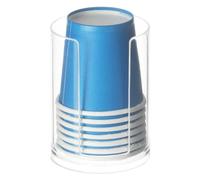 Dispenser per bicchieri di carta per collutorio - Portabicchieri monouso trasparente | Dispenser per bicchieri di carta usa e getta in plastica | Portabicchieri da bagno in acrilico | Dispenser per ta