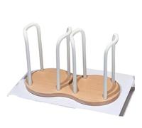 Dispenser Per Bicchieri Monouso In Carta Cup Storage Holder Rack Shelf Water Cups Organizer Supplie Dispenser With Wood Mug Display Desktop Decoration(Color 2)