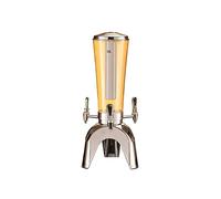 Dispenser per Birra Dispenser di Birra da 3 Litri con Rubinetto Torre di Birra illuminata Commerciale con ghiaccioli Rimovibili for casa, Ristorante, Hotel Distributore da Bevande (Color : Silver)