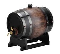 Dispenser per botti di whisky nero a strisce vintage da 3 litri Botti per invecchiamento in legno di quercia di grande capacità Contenitore per barili di vino rosso retrò Secchiello per fusti con rubi