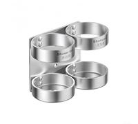 Dispenser per bottiglie di sapone, supporto da parete a pompa, da appendere, per shampoo, mensola portaoggetti salvaspazio, facile da installare (2 fori)