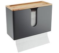 Dispenser per Carta Asciugamani in Legno - Porta Salviette Da Parete E Da Tavolo