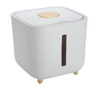 Dispenser per cereali - Contenitore per riso da 10 kg, contenitore ermetico per alimenti con coperchio | Secchio per riso resistente all'umidità, contenitore per alimenti per noci, cereali, riso, 27,2