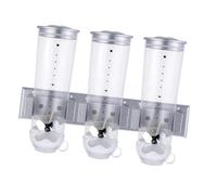 Dispenser per cereali da parete, contenitore per alimenti secchi, organizer per cereali da cucina, contenitore indispensabile, doppio scomparto da parete, dispenser facile da versare