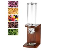 Dispenser per cereali in bambù, contenitore per alimenti secchi per riso | Dispenser di alimenti secchi in bambù per riso, fagioli, noci, organizer salvaspazio da bancone per la conservazione della