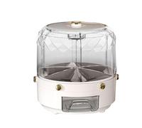 Dispenser per cereali, per uso alimentare, per riso, fagioli, grande capacità, girevole a 360°, con scomparti, dispenser di riso multi-griglia per bancone della cucina organizzata e dispensa