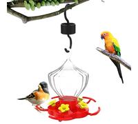 Dispenser per colibrì | Bottiglia per mangiatoia per porte floreali | Mangiatoia a bocca larga da 473,6 g con base rimovibile, serbatoio trasparente durevole e porte multiple per una facile