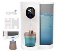 Dispenser per Colluttorio - 600ML Distributore di Sapone Bagno Automatico con Sensore di Movimento Infrarossi, USB Ricaricabile con tazze magnetiche, dispenser di liquori da parete per il bar