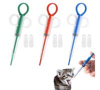 dispenser per compresse animali domestici siringa somministrazione farmaci 3 pezzi strumento per cani gatti piccoli animali facile da usare igienico sicuro trattamento domestico