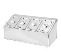 Dispenser per condimenti con coperchi per condimenti e condimenti | Dispenser di condimenti con coperchi per condimenti organizzati, perfetto per bancone della cucina e tavolo da pranzo