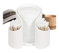 Dispenser per cotton fioc - Organizer compatto da scrivania, contenitore per cotton fioc | Elegante custodia da appoggio per il bagno, accessorio multiuso per l'igiene, contenitores funzionale per