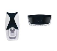 Dispenser per dentifricio, set di portaspazzolino da parete con spremiagrumi automatico, scaffale per spazzolino elettrico senza trapano (1)