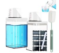 Dispenser per Detersivo, 2 Pezzi Distributore di detersivo multiuso, 1100ml Dispenser per Detersivo con Misurino, Contenitori per detersivi, per detersivi in polvere, detergenti, cereali