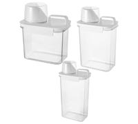 Dispenser Per Detersivo Per Bucato - Bottiglia Trasparente Resistente | All'umidità | Misurino In PVC Incluso, Dispenser Detersivo Ṕer Lavanderia P̀er Ďetersivo Ammorbidente Potenziatore Di Profumo