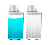 Dispenser per Detersivo per Bucato con Misurino, 2 Pezzi Riutilizzabili Contenitore per Detersivo per Bucato Liquidi, Distributore Ammorbidente, Bottiglia di Stoccaggio per Detersivo in Polvere