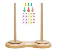 Dispenser per filati in legno per uncinetto, supporto per gomitoli per lavorare a maglia, dispenser per filati con accessori all'uncinetto (palline doppie)