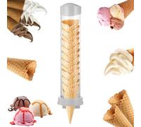 Dispenser per gelato, 16 x 3,3 cm, con piastre magnetiche e adesive, include 2 guarnizioni per una conservazione versatile