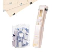 Dispenser Per Graffette - Di Dispenser Per Graffette In Acciaio Inossidabile 11,5x2,6x1,6 Cm | Organizer Di Carta Da 110 G, 50 Clip, Per Documenti, Studio Scolastico, Uso In Ufficio, Organizza