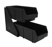 Dispenser per il deposito di copri-tazza per caffè, portatutto per copri-tazza da caffè a grande capacità con base robusta, organizzatore in plastica di grado alimentare spessa e a (2 scomparti)