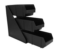 Dispenser per il deposito di copri-tazza per caffè, portatutto per copri-tazza da caffè a grande capacità con base robusta, organizzatore in plastica di grado alimentare spessa e a (3 scomparti da