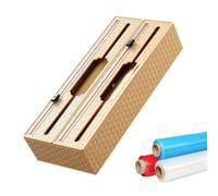 Dispenser per involucri con taglierina Organizer avvolgente con taglierina | Organizzatore extra per lamina e involucro con taglierina ed etichette, funziona come lamina, involucro in PP, pergamena