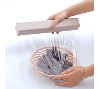 Dispenser per Involucri di plastica con taglierina Dispenser per Film Strumenti da Cucina Pellicola Trasparente distributore taglierina,Film/Carta Cerata/Foglio Dispenser,31,5X 4,5x4,5 cm< (Rosa)