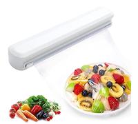 Dispenser per Involucro Plastica,Dispenser e Taglierino Alimenti,Dispenser Pellicola Trasparente,taglia pellicola da cucina,Ventosa plastic wrap dispenser with cutter,per Pellicola, Fogli di Allumini