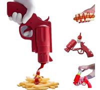 Dispenser per ketchup, a forma di pistola, per salse da cucina, per barbecue, senape, sciroppo e molto altro ancora, facile da spremere, senza sporcarsi e ricaricare rapidamente diventando un esperto