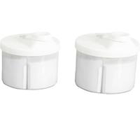 Dispenser per latte in polvere da 2 pezzi, contenitore per latte in polvere quattrro scomparti rotante antigoccia, contenitore per latte in polvere, contenitore per snack per bambini trasparente