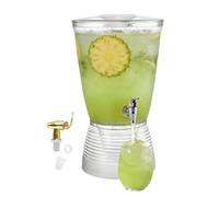 Dispenser per limonata da 6 litri con rubinetto - Contenitore grande per be | Servitore per bevande in polistirolo con 2 rubinetti per limonata, tè freddo e acqua per feste, matrimoni, barbecue, picnic,