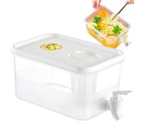 Dispenser per limonata - Dispenser di acqua filtrata per frigorifero con beccuccio e data di conservazione dei registri, contenitori per succhi con coperchio, bollitore per frigorifero, bar, feste