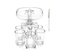 Dispenser per liquore, Dispenser di alcol, separatore di liquidi in rame | 6 Shot - Piantinetta per liquori a LED, strumento per bere con supporto colorato, dispenser di liquidi regolabile da cocktail