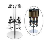 Dispenser per Liquori Da 4 Bottiglie Vino Alcol Shot Bar Versatore Bevande