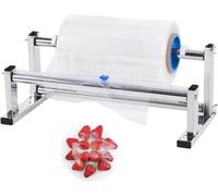 Dispenser per macchina avvolgitrice per film estensibile, macchina imballatrice per film estensibile da tavolo in acciaio inossidabile con taglierina scorrevole per imballaggi alimentari in ristorante