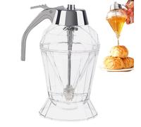 Dispenser per miele antigoccia, versatore per sciroppo d'acero con supporto, barattolo per miele a tenuta stagna, contenitore da cucina per casa, contenitore per miele, sciroppo d'acero, caffetterie e