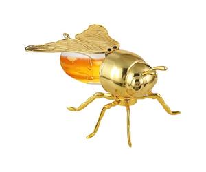 Dispenser per miele con cucchiaio - Gadget da cucina trasparente a forma di ape, innovativo bollitore per miele, strumento accessorio ṕer cucinare la colazione, preparazione del cibo, frittata, torta,