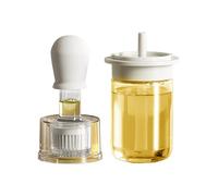 Dispenser per olio da cucina | Dispenser da cucina 2 in 1 | Bottiglia dosatrice per olio da griglia con pennello in silicone, per cucina, barbecue, aceto, friggitrice, salsa per grigliare a casa