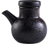 Dispenser per Olio da Tavolo in Ceramica, Bottiglia per Aceto E Olio, Contenitore per Aceto E Salsa di Soia, Contenitore per Salsa di Soia O Ampolla per Aceto con Versatore, Dispen, Big, Black