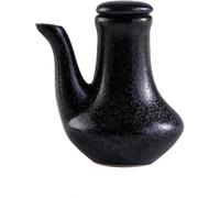 Dispenser per Olio da Tavolo in Ceramica, Bottiglia per Aceto E Olio, Contenitore per Aceto E Salsa di Soia, Contenitore per Salsa di Soia O Ampolla per Aceto con Versatore, Dispen, Small, Black