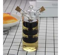 Dispenser per Olio e Aceto, Accessori da Cucina Bottiglia D'oliva in Vetro Ampolla 2 in 1 Trasparente, Bottiglie per Dispenser di Olio Doppio per(#1)