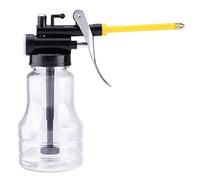 Dispenser per olio lubrificante trasparente ad alta pressione, compatibile con pistola ingrassaggio manuale, capacità 250 ml