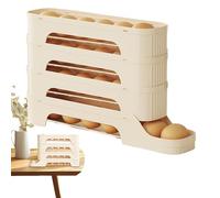 Dispenser per organizer per uova - Vassoio automatico impilabile, contenitore trasparente di facile accesso, frigorifero ventilato per dispensa | Portauova da cucina per bancone, forniture per la cott