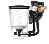 Dispenser per pastella a nido d'ape, 1 l, a forma di imbuto | Dispenser per waffle con supporto per salsa di cupcake, sciroppo, olio, condimento, crema, condimento, insalata, cucina